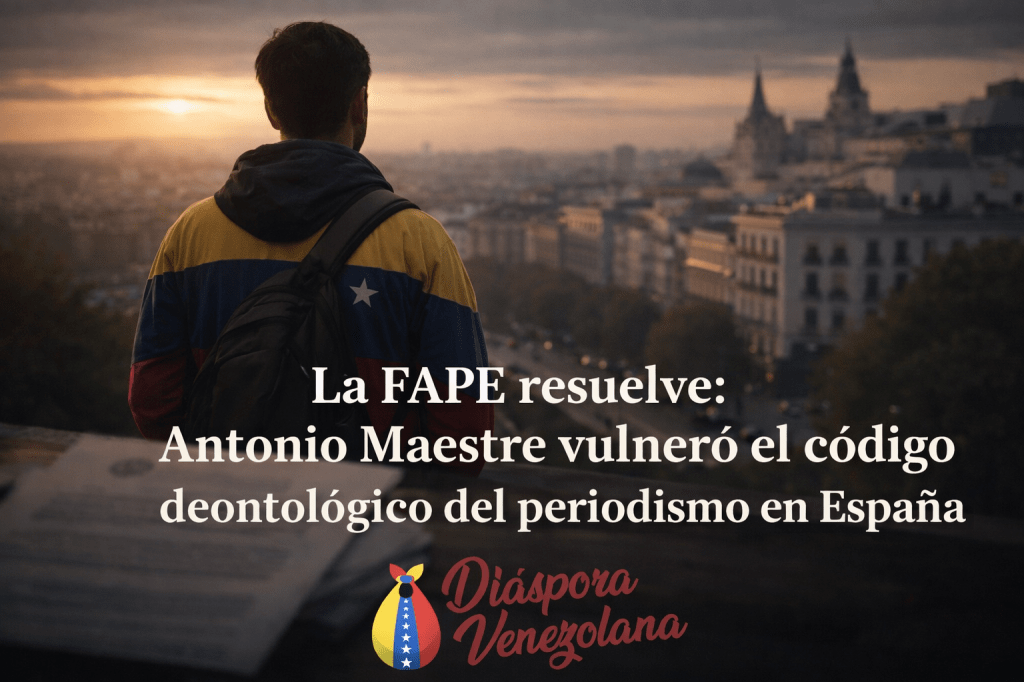 La Comisión Deontológica de la FAPE concluye que Antonio Maestre vulneró principios éticos del periodismo por sus descalificaciones contra venezolanos en&nbsp;España