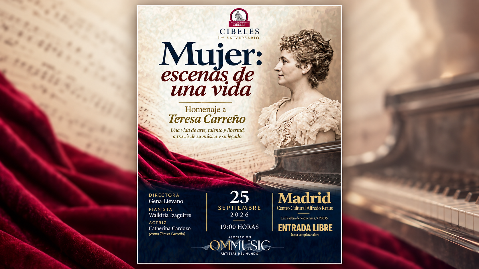 La Orquesta Sinfónica Cibeles rinde homenaje a Teresa Carreño en Madrid